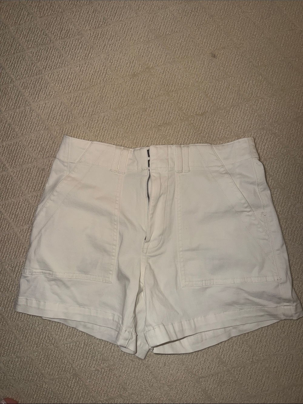 pistola White High-Waist Patch Pocket Jean Shorts